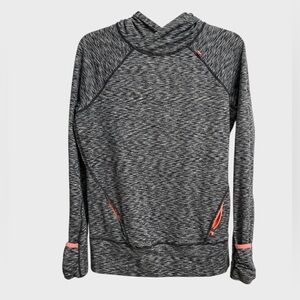 Sweaty Betty Pullover Hooded Sweatshirt Women's Size XS Grey Marled Pink Running